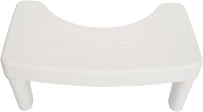 Toiletkruk - Hurkstoel Krukje - Verbeteren Darmgezondheid - Verdikte Stabiele Constructie - 42x24x7 cm - Wit