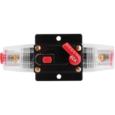 Automatische Reset Zekeringhouder Schakelaar Versterker Auto Vrachtwagen Audio Modificatie 12V 60A black