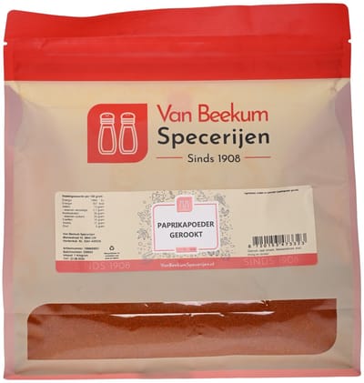 Van Beekum Specerijen - Paprikapoeder Gerookt - 1 KG (hersluitbare stazak)
