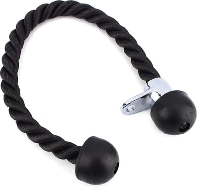 Trektouw voor triceps training thuis en in sportschool - Sterk nylon met draaibaar oog