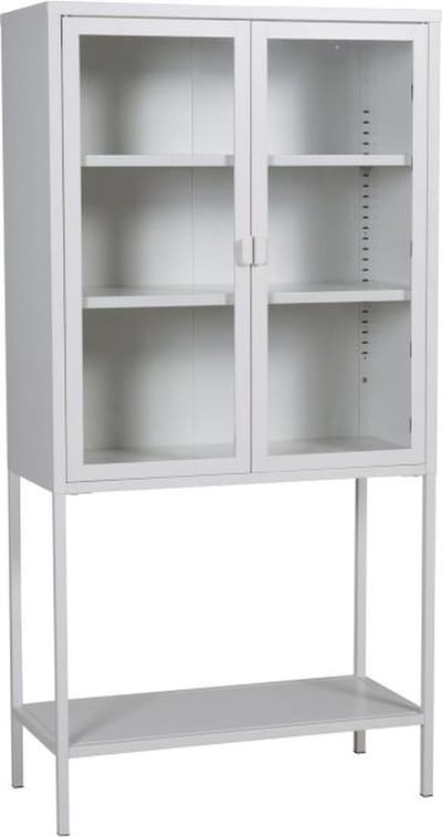 Svea - Zivo vitrinekast - 75 x 150 cm - wit