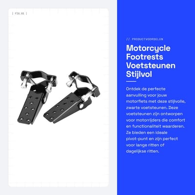 Dailygoods- Voetsteunen Gloednieuw - Metalen Voetsteunen - Zwart - Slijtvast - Comfortabel Draaipunt - 1 Paar - Motorsteunen