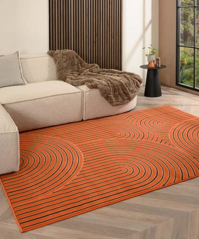 Japandi vloerkleed - Ease Akira terra 190x280