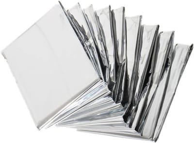 Warmte Folie Deken - Nooddeken Reflecterend - Buiten Overleven - Warmte Reflecterend - 130x210 Cm - Zilver