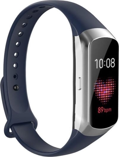 Siliconen Smartwatch bandje - Geschikt voor Samsung Galaxy Fit siliconen bandje - donkerblauw - Strap-it Horlogeband / Polsband / Armband