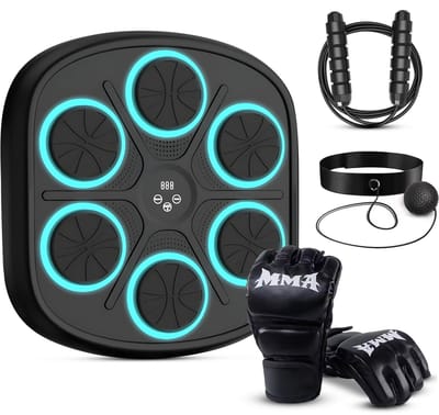 Boxing Machine - Incl. Bokshandschoenen / Springtouw / Reflex Ball - Bokszak - Boksmachine - Boksen - Music Boxing machine - Boxing