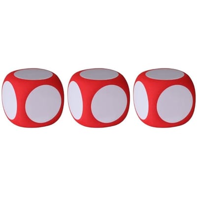 Lot de 3 dés effaçables à sec multifonctions pour éducation, blocs effaçables à sec, tableaux blancs gray