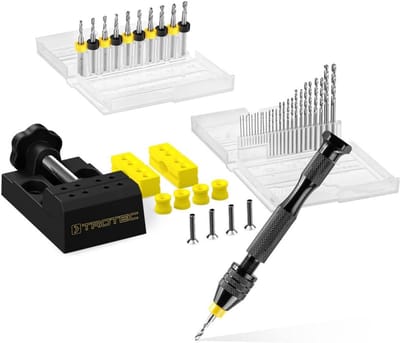 37-delige Handboorset met HSS Boren en Mini-bankschroef voor Precisiewerk