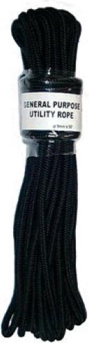 Bondage touw 9 mm dik - 15 meter - zwart