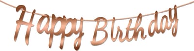 LUQ - Happy Birthday Slinger Rose Goud Verjaardag Versiering Letter Slinger Feestartikelen Feest Slingers Vlaggenlijn