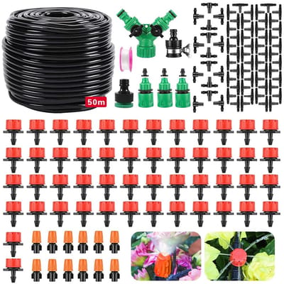 Irrigatiesysteem Tuin - Automatische Bevloeiing - Planten Water Geven - Compleet Doe-Het-Zelf - 50 Meter Slang