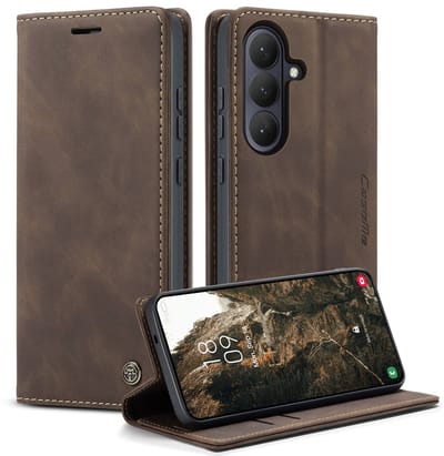 CaseMe Hoesje - Geschikt voor Samsung Galaxy S26 Hoesje - CaseMe 013 Book Case - Donkerbruin