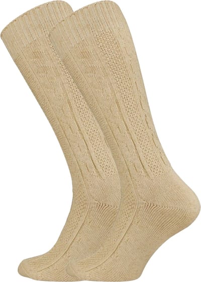 Tiroler Sokken Dames/Heren maat 39/42 - Oktoberfest Kousen Beige