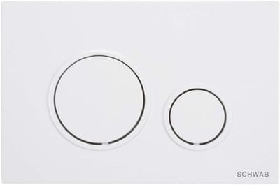 Bedieningsplaat Dubbele Knop - Spoelplaat Toilet - Toilet Onderhoud - Dubbele Spoel Functie - Serie 199 - Wit