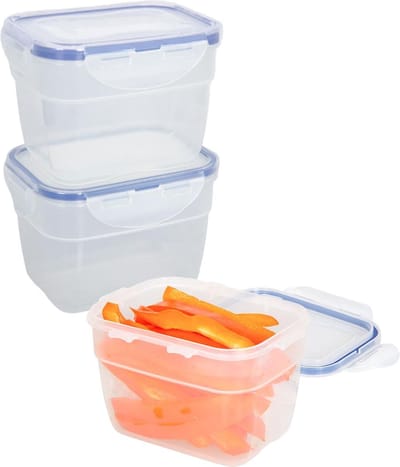 Lock&Lock Diepvriesbakjes - Meal prep bakjes - Vershoudbakjes - 800 ml - Set 3 stuks - In elkaar stapelbaar - 100% lekvrij - BPA vrij - PFAS vrij - Magnetron bakjes met deksel - Diepvriesdozen - Bewaarbakjes - Vershouddoos - Transparant