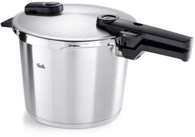 Fissler Vitaquick Premium Snelkookpan met Stoominzet en driepoot 8L