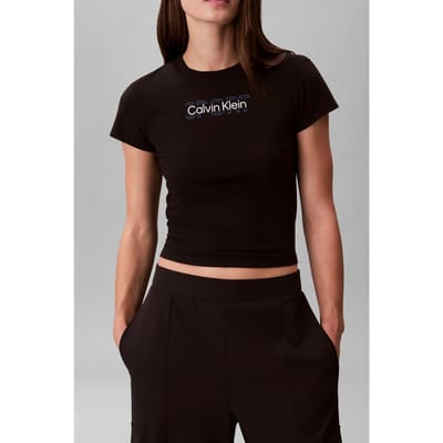 Calvin Klein Baby Tee Black Maat: M | Tops Outlet | Dames | Zwart