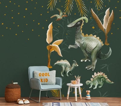Sam & Luca - Dino nights forest green