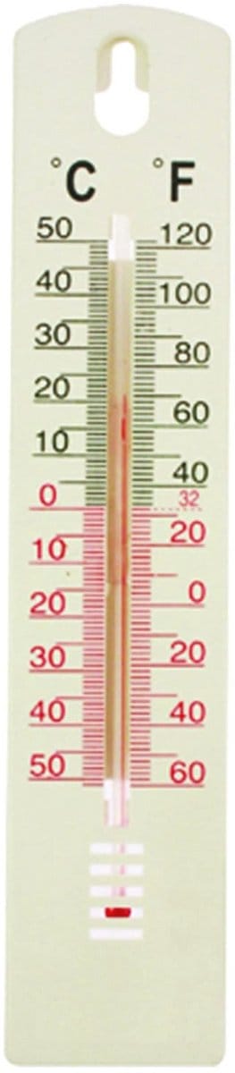 Wandthermometer Kunststof Binnen en Buiten - 20 cm -50 tot +50 °C