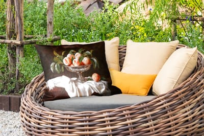 Buitenkussens - Tuin - Stilleven - Perziken - Vintage - 50x30 cm