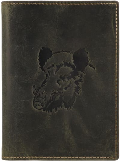 Greenburry Vintage Identiteitskaart etui Leer 9.5 cm - wild boar