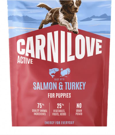 Hondenvoer Carnilove - Zalm Kalkoen Puppybrokken - Graanvrij, 1.5kg