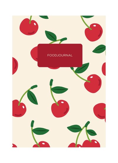 HappyBook - Foodjournal - Eetdagboek - 24 weken voeding tracken - Nieuwe start - Gewicht verliezen - Afslanken - Gezonde leefstijl - Sport en voeding - New Lifestyle - Water tracken - krachttraining - Wandelen - Kersjes