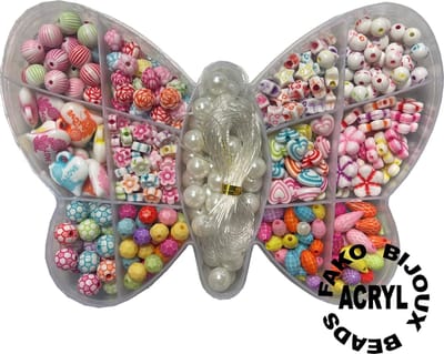 Fako Bijoux - Kralen Set - Acryl - Sieraden Maken - Serie 5 - Vlinder - 350 Stuks