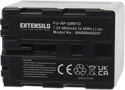 Camera Accu - Reserve Batterij - Fotografie - 4800mAh Hoge Capaciteit - 72V - Zwart