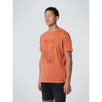 No Excess Mannen Ronde Hals T-Shirt Oranje M