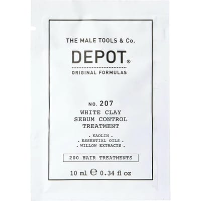 Dépôt, 200 Traitements Capillaires Non. 207, Kaolin, Masque Crème Traitant pour Cuir Chevelu, Pour la Régulation de l'Excès de Sébum, 10 ml