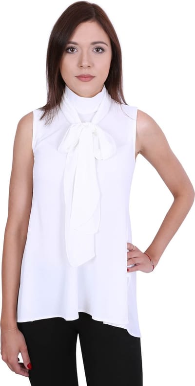 John Zack - Elegante crème blouse met strik