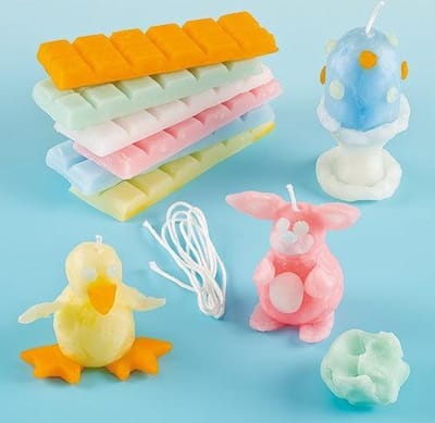Kaarswas | Maak je eigen kaarsen - Zelfmaakset pastelkleurige kaarsen, 6 x 40 gr  (Per pakket)