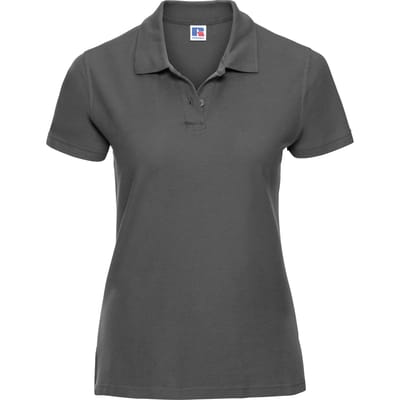 Russell Europa Vrouwen/dames Ultieme Klassieke Katoenen Korte Mouwen Poloshirt (Titanium)