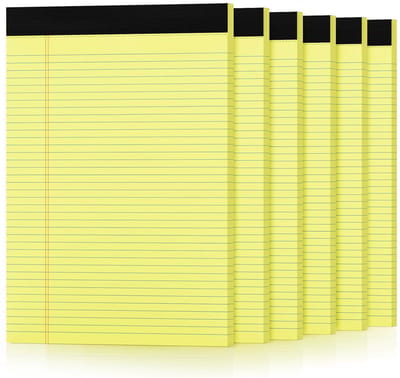 Kantoor Notitieblok Set - Klein Notitieblok voor Boodschappen, 10 x 15.5 cm, Schrijfblokken, Memo Pads, 6 Stuks