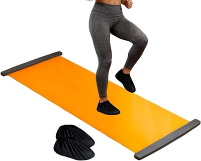 Oefenmat - Glijplank - Full body training - Verbeterde kernactivering - 200 x 50 cm - Oranje