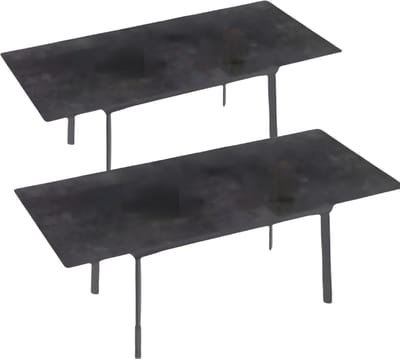 8-10 Personen Gesinterde Stenen Eettafel - 180 cm Uitschuifbare Keuken Eettafel voor Kerst - Metalen Frame