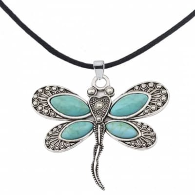 Ketting-Libellen-Turqouise - Charme Bijoux
