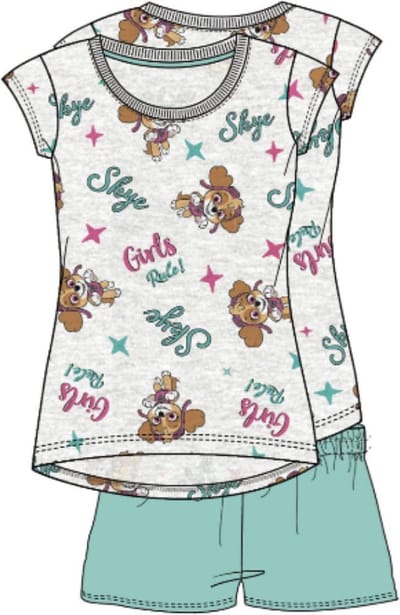 Paw Patrol Pyjama met korte mouw - grijs - Maat 128