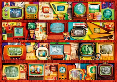 Legpuzzel Televisie - Puzzel Nostalgie - Ontspannen Vrije Tijd - Gedetailleerd Ontwerp - 1000 Stukjes - Multicolor