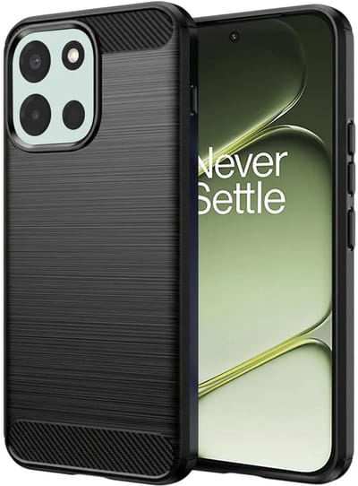 Hoesje geschikt voor OnePlus Nord 6 - Techsuit Carbon Silicone Back Cover - Zwart