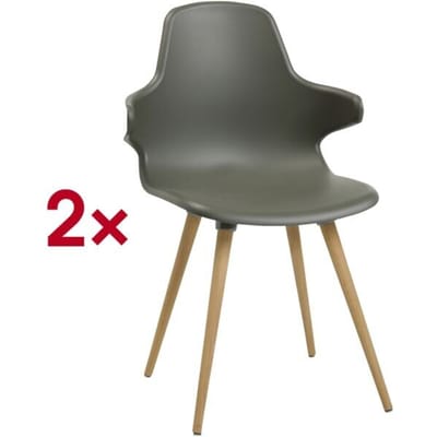 Topstar® T 2020 kuipstoel, 4-poot, desinfectiebestendig, met armleuningen, grijs/beuken