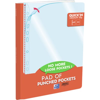 Oxford Quick'in - A4 - showtas - 11 gaats - PP 50µ - glashelder-  blok 60 stuks