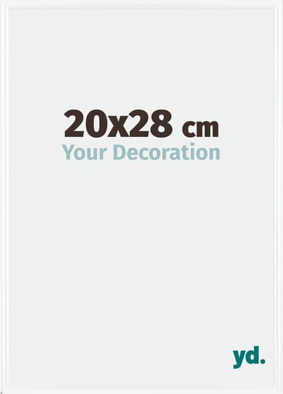 Your Decoration - Fotolijst 20x28 cm - Kunststof - Wit Hoogglans - Bordeaux