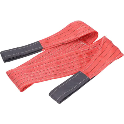 Hijslus Riem Rood Polyester Last Hijsen Zware Uitvoering Eindeloze Ronde Hijsstrop Takelen Hijsband