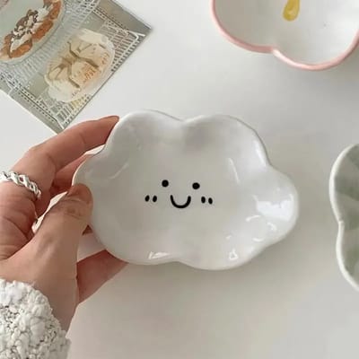 Sieradenschaal - Decoratieve Schaal voor Woondecoratie - Sieradenhouder voor Ringen, Oorbellen en Kettingen - Luxe Opberg Schaaltje - Vrolijke Wolk
