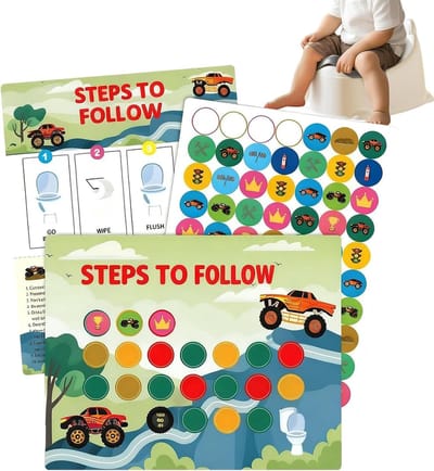 Beloningssysteem Zindelijkheid - Potty Training Hulpmiddel - Kind Motiveren - Interactief Papier Ontwerp - 26 x 20 cm