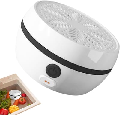 Draagbare fruitwasser - 9×9×4,8 cm - Groentewasser - Fruit- en groentewasser - Fruitwasser - Compact voor het koken van vlees, zeevruchten en rijst - Keukengebruik - Wit