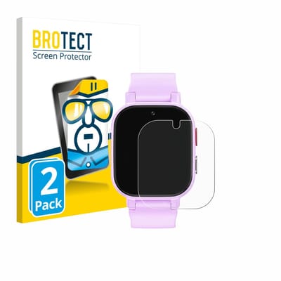 BROTECT - Screenprotector voor Alutoria Kids Smartwatch 1.42" - Folie Beschermfolie transparant 2 Stuks