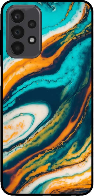 Smartphonica Telefoonhoesje voor Samsung Galaxy A23 marmer look - backcover marmer hoesje - Groen geschikt voor Samsung Galaxy A23